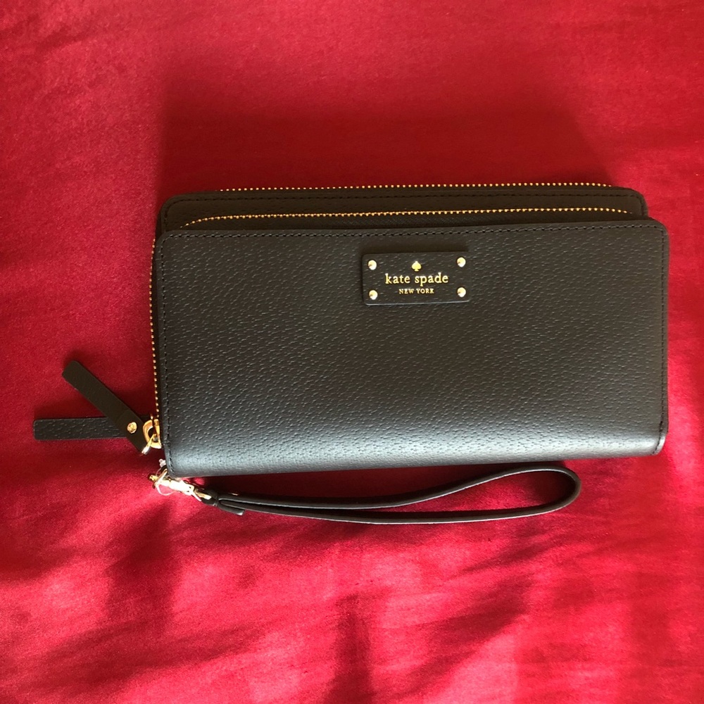 NWT BLACK KATE SPADE ANITA WRISTLET